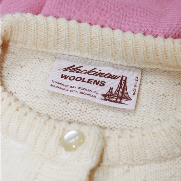 EUC Vintage Cream Wool Fair Isle Button-Up Cardigan - Picture 8 of 12